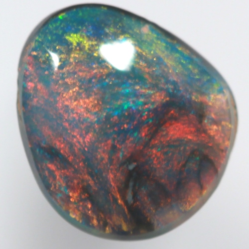 SOLID BLACK OPAL Very colourful, reds mixed with blue